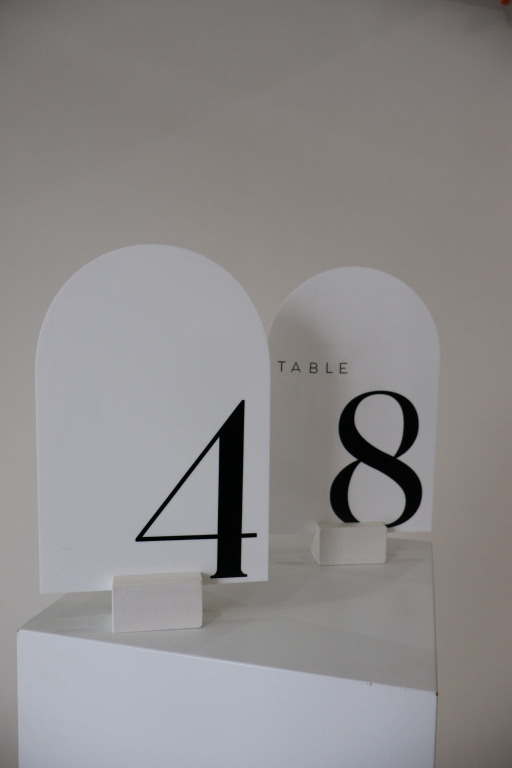TABLE NUMBERS