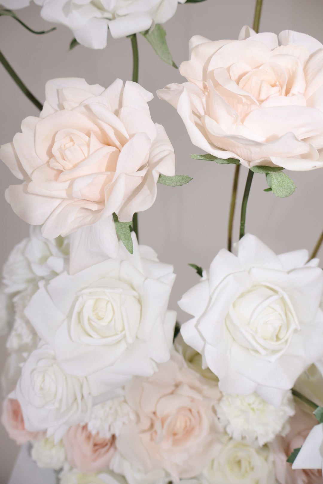 WHITE & BLUSH ROSE ARRANGEMENT